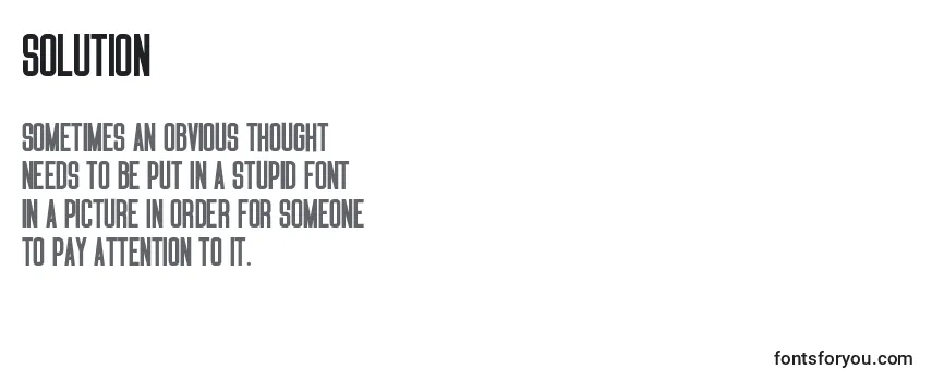 Schriftart SOLUTION