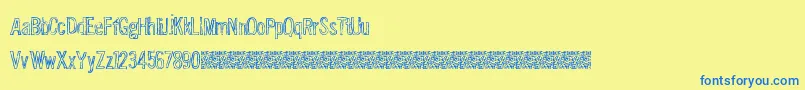 SolutionFive Font – Blue Fonts on Yellow Background