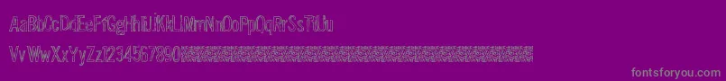 フォントSolutionFive – 紫の背景に灰色の文字