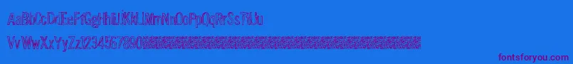 SolutionFive-Schriftart – Violette Schriften auf blauem Hintergrund