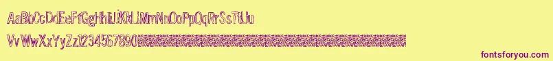 SolutionFive-Schriftart – Violette Schriften auf gelbem Hintergrund