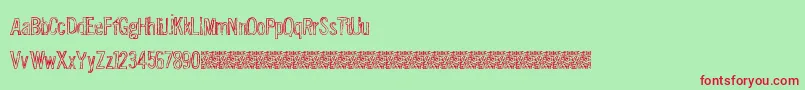 SolutionFive Font – Red Fonts on Green Background