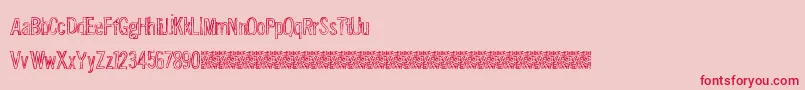 SolutionFive-Schriftart – Rote Schriften auf rosa Hintergrund