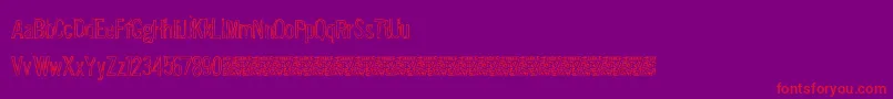 SolutionFive-Schriftart – Rote Schriften auf violettem Hintergrund