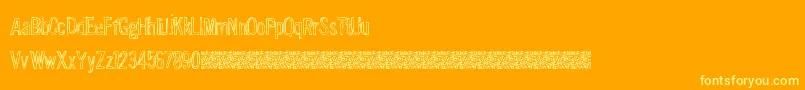 SolutionFive Font – Yellow Fonts on Orange Background