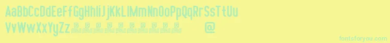 Somber Sans Demo-Schriftart – Grüne Schriften auf gelbem Hintergrund