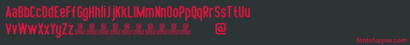 Somber Sans Demo Font – Red Fonts on Black Background
