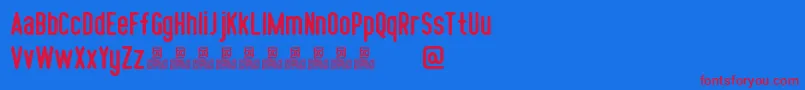 Somber Sans Demo Font – Red Fonts on Blue Background