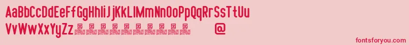 Somber Sans Demo Font – Red Fonts on Pink Background