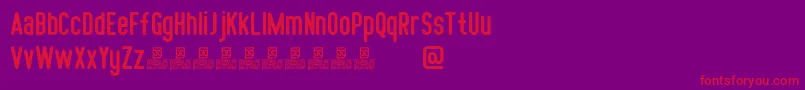 Somber Sans Demo Font – Red Fonts on Purple Background