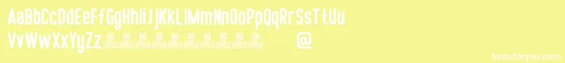 Somber Sans Demo Font – White Fonts on Yellow Background