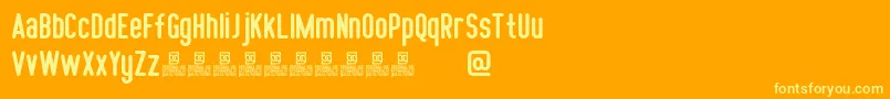 Czcionka Somber Sans Demo – żółte czcionki na pomarańczowym tle