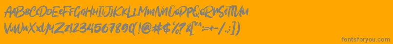 フォントSombori demo – オレンジの背景に灰色の文字