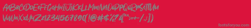 Sombori demo-Schriftart – Graue Schriften auf rotem Hintergrund