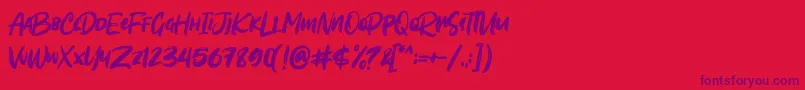 Sombori demo Font – Purple Fonts on Red Background