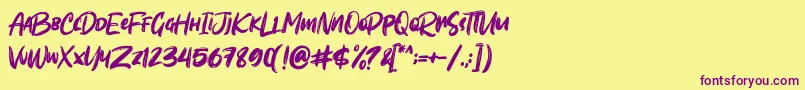 Sombori demo Font – Purple Fonts on Yellow Background