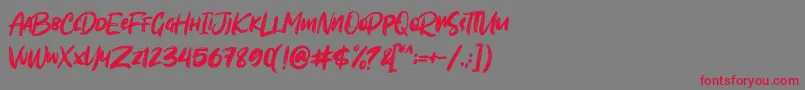 Sombori demo Font – Red Fonts on Gray Background