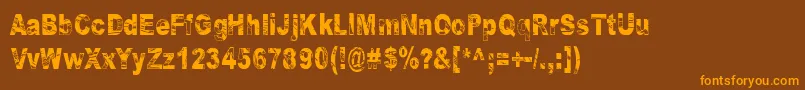Some Distant Memory Dark Font – Orange Fonts on Brown Background