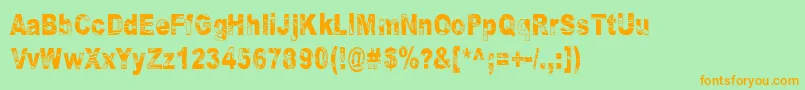 Some Distant Memory Dark Font – Orange Fonts on Green Background