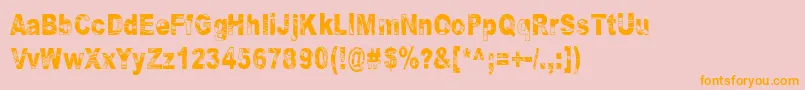 Some Distant Memory Dark Font – Orange Fonts on Pink Background