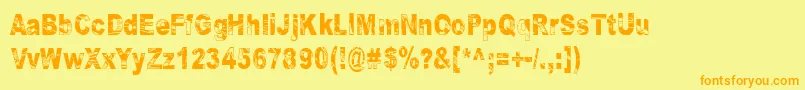 Some Distant Memory Dark Font – Orange Fonts on Yellow Background