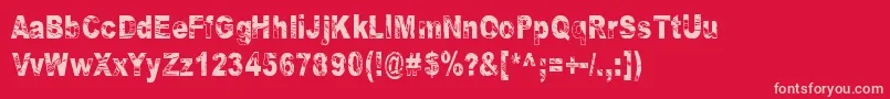 Some Distant Memory Dark Font – Pink Fonts on Red Background