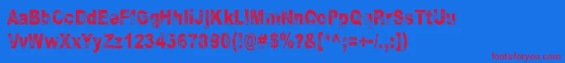 Some Distant Memory Dark Font – Red Fonts on Blue Background
