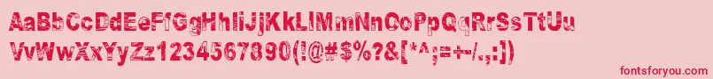 Some Distant Memory Dark Font – Red Fonts on Pink Background
