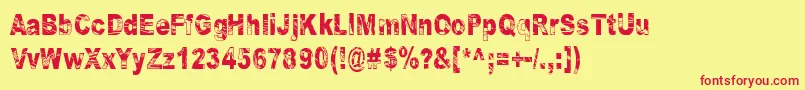 Some Distant Memory Dark Font – Red Fonts on Yellow Background