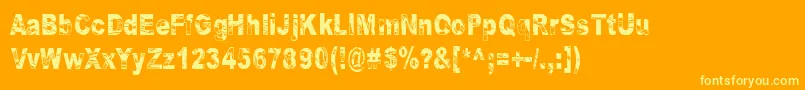 Some Distant Memory Dark Font – Yellow Fonts on Orange Background