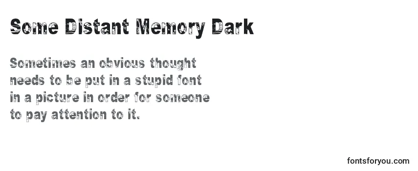 Schriftart Some Distant Memory Dark
