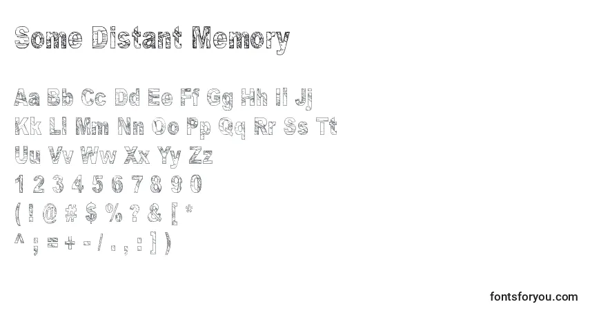 Шрифт Some Distant Memory – алфавит, цифры, специальные символы