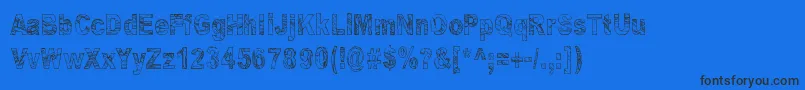 フォントSome Distant Memory – 黒い文字の青い背景
