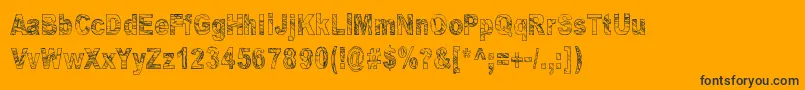 Some Distant Memory Font – Black Fonts on Orange Background