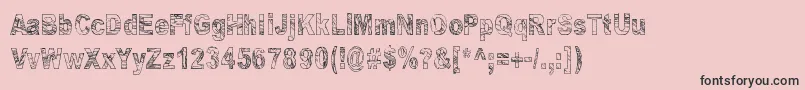 Some Distant Memory-Schriftart – Schwarze Schriften auf rosa Hintergrund
