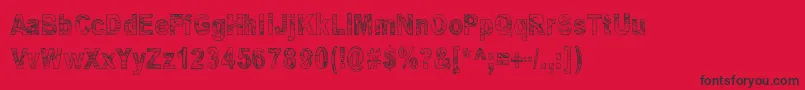 フォントSome Distant Memory – 赤い背景に黒い文字