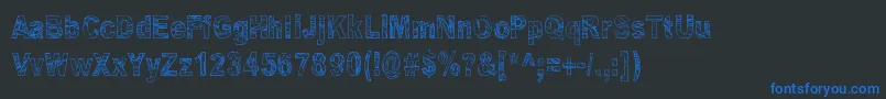 フォントSome Distant Memory – 黒い背景に青い文字