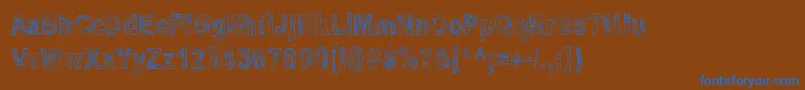 Some Distant Memory Font – Blue Fonts on Brown Background