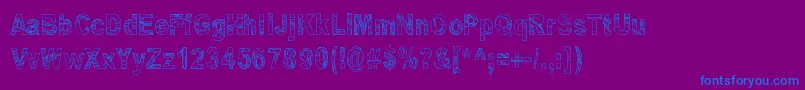 フォントSome Distant Memory – 紫色の背景に青い文字