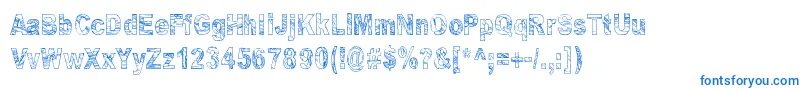 Some Distant Memory Font – Blue Fonts on White Background