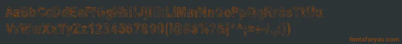 Some Distant Memory-fontti – ruskeat fontit mustalla taustalla