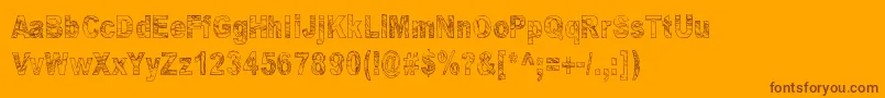 Some Distant Memory Font – Brown Fonts on Orange Background