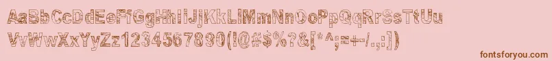 Some Distant Memory Font – Brown Fonts on Pink Background