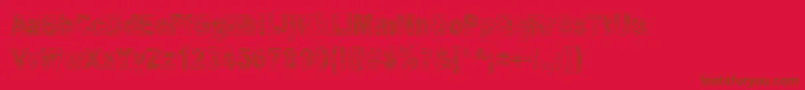 フォントSome Distant Memory – 赤い背景に茶色の文字