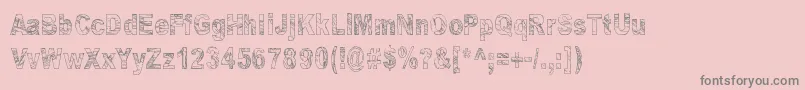 Some Distant Memory Font – Gray Fonts on Pink Background