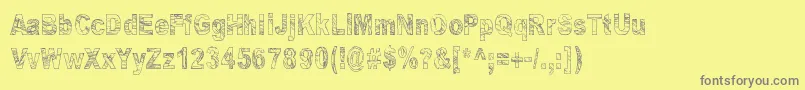 Some Distant Memory Font – Gray Fonts on Yellow Background