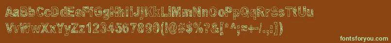 Some Distant Memory Font – Green Fonts on Brown Background