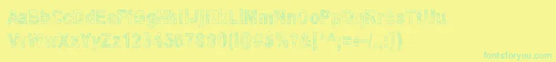 Some Distant Memory Font – Green Fonts on Yellow Background