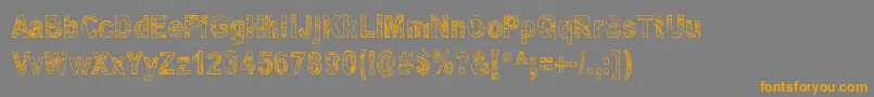 Some Distant Memory Font – Orange Fonts on Gray Background