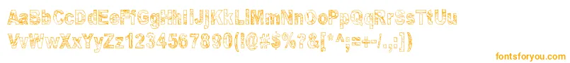 Some Distant Memory-Schriftart – Orangefarbene Schriften